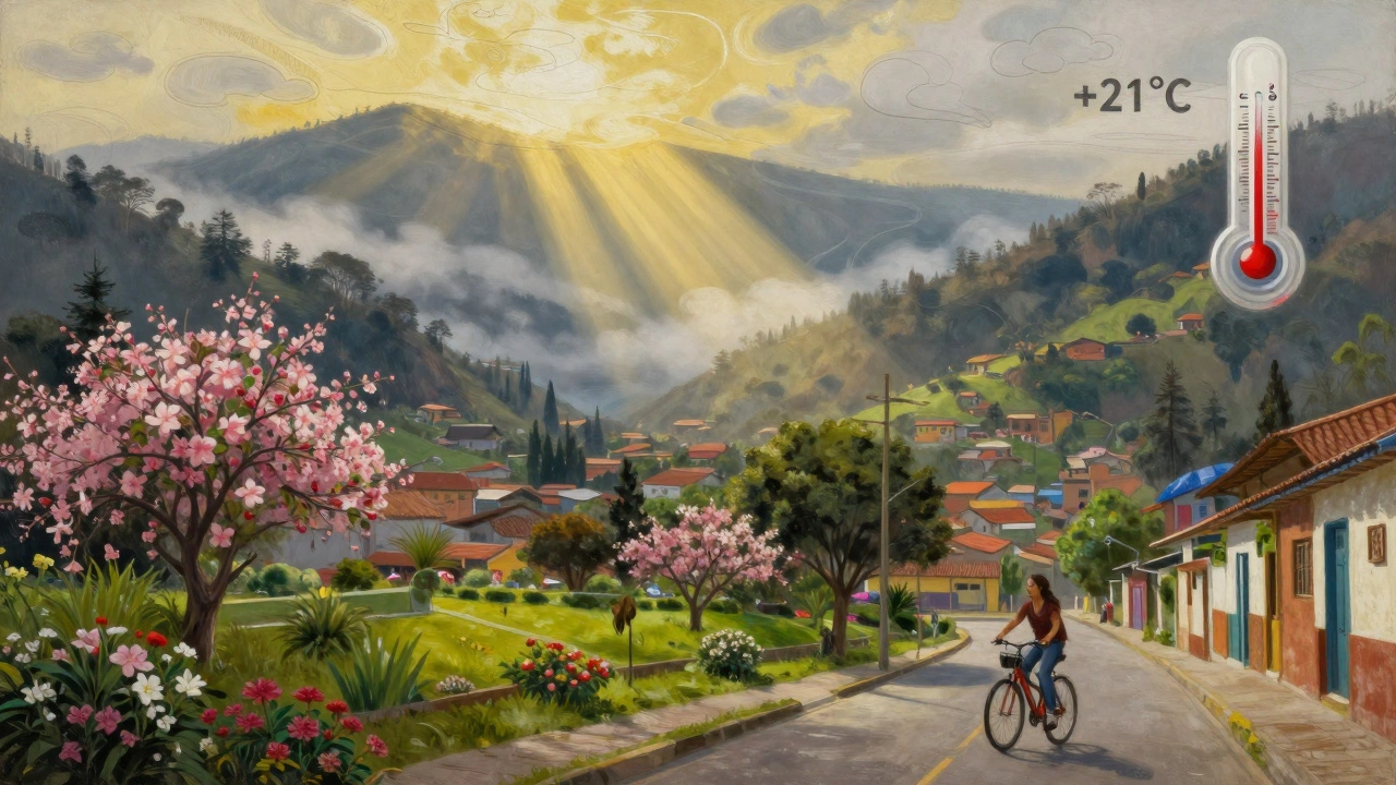 Медельин, Колумбия: город вечной весны, солнечные дни, горы, температура +21°C круглый год.